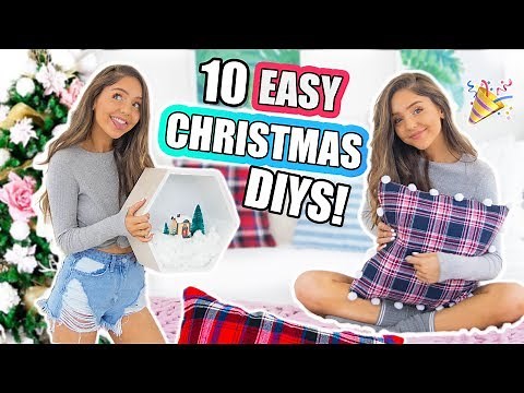 10 DIY CHRISTMAS DECORATIONS! Room Decor DIYs For The Holidays!