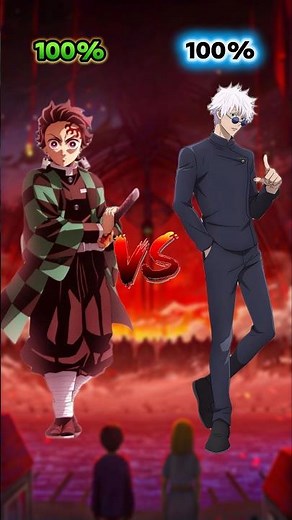Demon King Tanjiro vs Gojo 🥶 Who Wins? | Anime Battle🔥#anime#demonslayer