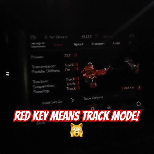 Red Key Mode in Dodge Challenger SRT Hellcat! 🔑 #hellcat #comedy #funny