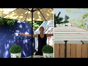 Garden Reflections 9' Canopy Umbrella with Cover on QVC