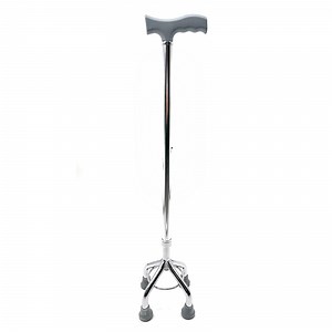 [Hot Item] Aluminum Quad Cane with Small Base for Adult, Height Adjusting, Walking Stick