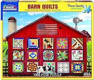 White Mountain Puzzles Barn Quilts - 1000 Piece Jigsaw Puzzle