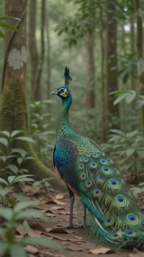 🦚 A rare moment deep inside Cambodia's jungle.