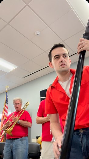 Playing “when the saints come marching in” with the Dixie nuts band at rosewood retirement home! #bass #jazz | Jacob Sadolsky
