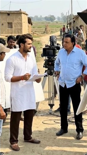 Khesari Lal Yadav Mithun da ko script dikhate huwe #khesariempire #mithunchakraborty #bhojpuriai