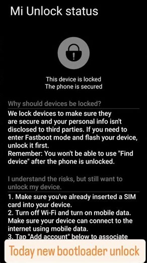 today new bootloader unlock
