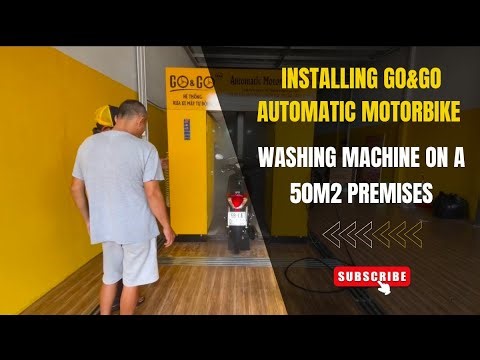 Installing GO&GO automatic motorbike washing machine on a 50m2 premises