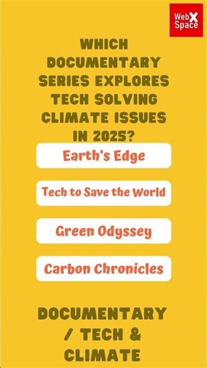 Which documentary series explores tech solving climate issues in 2025?#gk #shorts