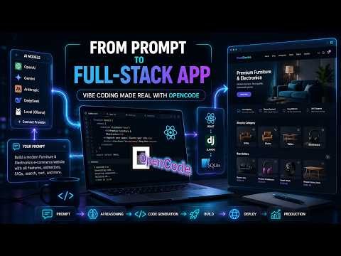 I Built a Full-Stack App with OpenCode AI in Minutes! (React + Django + PostgreSQL)