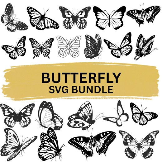 Butterfly SVG Bundle, Cricut Cut Files, Clipart (digital Download) - Etsy UK