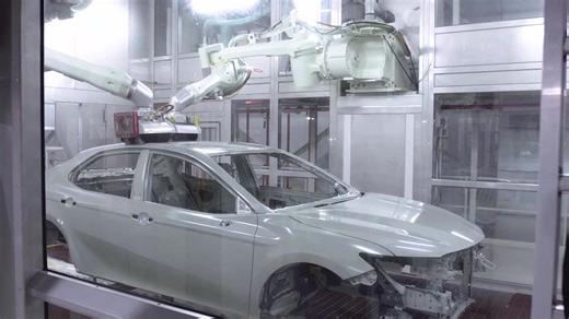 Welcome to the "Toyota spa"! The Toyota Kentucky Paint Shop applies a primer, base, and clear coat layer of paint with incredible precision to each vehicle it handles. What color would you like? #ManufacturingMonth | Street Toyota | Facebook