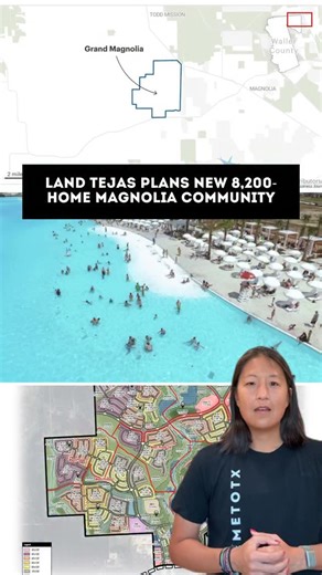@houston.unlocked on Instagram: "A massive new master-planned community is making waves near Magnolia! Grand Magnolia, a 2,752-acre project by Land Tejas, will bring over 8,200 homes and a showstopping 4-acre crystal lagoon with beaches, paddle boats, and even a swim-up bar. Homes from builders like Lennar, Brightland, and CastleRock will start in the high $300s, with residents enjoying lagoon access and the public able to buy day passes — just like Lago Mar in Texas City. Future plans include r