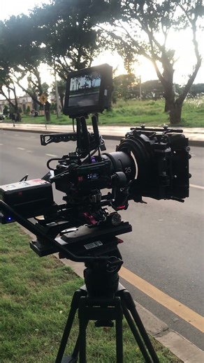 Fx3 with monitor setup BTS shooting#film#videocamera#shortvideo