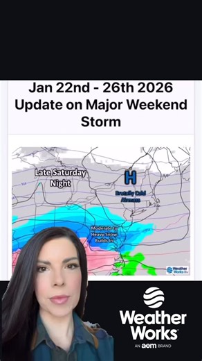 𝐖𝐢𝐧𝐭𝐞𝐫 𝐒𝐭𝐨𝐫𝐦 𝐔𝐩𝐝𝐚𝐭𝐞 - 𝐉𝐚𝐧𝐮𝐚𝐫𝐲 𝟐𝟐𝐧𝐝 A major, widespread snowstorm is on tap to bring a crippling ice storm for the deep south late Friday into this weekend, followed by a solid 6-12” of snowfall on the northern edge from the Ohio Valley into New England. Our meteorologists are hard at work crafting weather updates as well as providing operational based consulting services to our clients. Here is your latest update on impacts from WeatherWorks Meteorologist Chelsea Ingr