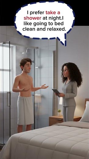 Collocation: Take a Shower | Simple Dialogue for Beginners