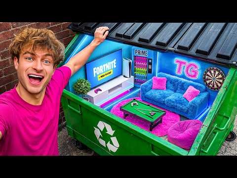 I Built A Secret Room In A Dumpster!