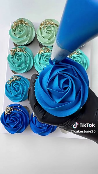 Royal blue ombré rosette cupcakes 💙🧁 #rosettecupcakes #ombrerosettecake #buttercreamrosettes #rosette #floralcupcakes #ombreblue #ombrecupcakes #ombrecake #rosettes #bluecupcakes #cupcakereels #cakereel #trendingreels #tutorial #reellife #engagement #explorepage #cakedecoratingreels #bluerosettes #oddlysatisfying #brisbanebaker #mangohill #brisbanecakes #royalbluecake #royalbluebuttercream #bluebuttercream #buttercreamflowerpiping #satisfyingvideos