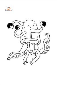 Monster Alien colouring page ♥ Online and Print for Free!