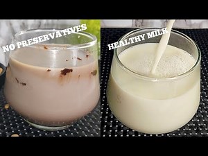 How to make soy milk - Healthy diary free vegan milk / soy milk tea