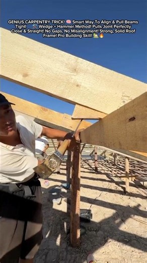 GENIUS TRICK! ⚒️ How To Pull & Align Heavy Timber Beams Easily! 🤯🪵