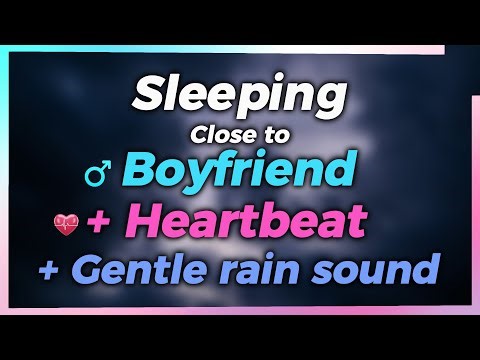 [ASMR] SLEEPING close to your BOYFRIEND'S CHEST (Soring, Heartbeat and Rain Sound) [6 HOURS]