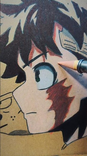 Drawing Deku Side View Coloring Easy #shorts #myheroacademia #myheroacademia #deku