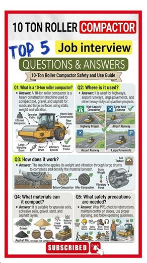 10 Ton Roller Compactor // Top 5 Interview Questions & Answers