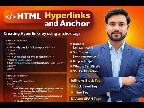 HTML Anchor Tag Explained in Hindi 🚀 | Hyperlinks + Mini Projects