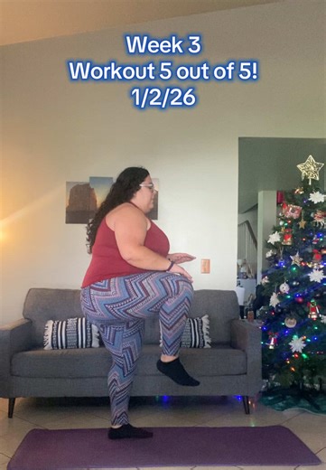 Week 3 check-in ✨ Workout 5 of 5 completed ✅ Proving to myself that I can show up no matter what 🔥 Consistency builds strength long before results show 💪🏽 #BeginnerFitness #ProgressNotPerfection #ConsistencyOverMotivation #FitnessJourney #WorkoutTikTok