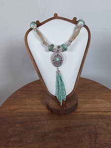 Tassel & Shout Beaded Charm Necklace - Etsy