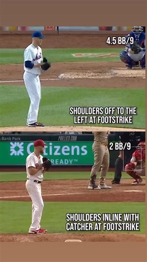 Command = Directing Energy 🤝 Let’s not complicate command and how it can be improved or lost. Throwing strikes is SOLEY about directing more energy toward the catcher (unless you’re yipped). It’s not a focus on “aiming or changing your sights” — it’s about setting your body up to turn through the desired target. Find anyone with command and issues and they struggle to do two things: -Land with the torso in line to the catcher -Don’t square up the catcher as they rotate into ball release (Chest 