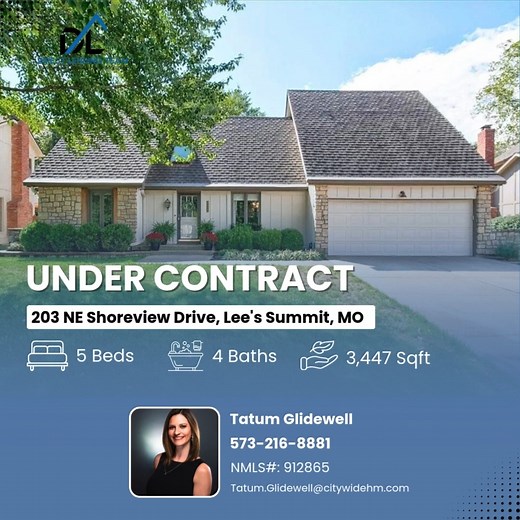 Exciting news — 203 NE Shoreview Drive is officially UNDER CONTRACT! 🎉 We’re so thrilled for our clients as they take this next big step toward their new chapter. Hard work, dedication, and teamwork made it happen! 🙌 ⠀ #UnderContract #LeesSummitHomes #DreamHomeLoading #RealEstateSuccess #DirectLendingTeam #HomeJourney | Zach Sullivan Mortgage at Direct Lending Team