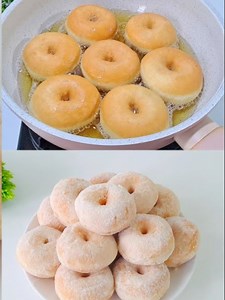 1.3M views · 27K reactions | Saking enak nya sampai laris banget !! Tiga kata untuk donat ini empuk,lembut dan enak banget... bahan bahan 200 gr tepung terigu protein tinggi 80 gr tepung terigu sedang 2 sdm gula pasir 1/2 sdt garam 2 butir kuning telur 1 bungkus susu 27 gr 1 sdt ragi instan 35 gr margarin 120 ml susu cair dingin | Mama Akshara | Facebook