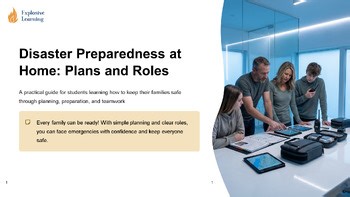 Disaster Preparedness at Home: Plans and roles Lesson Grades 4-12 PPTX Slides