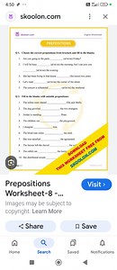 4 : 50soskoOlon.conskoolon.comEnglish WorksheetPREPOSITIO... | Filo
