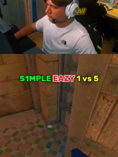 S1MPLE EAZY CLUTCH 1 VS 5 #s1mple#cs2#navi#donk#csgomoments