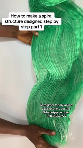 Step-by-Step Tutorial: Making a Spiral Design with Organza Material