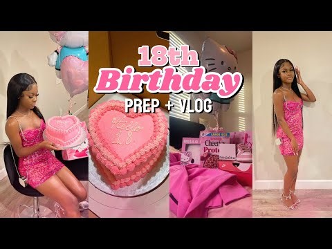18TH BIRTHDAY VLOG + PREP | HELLO 18🎀, Gifts, Hair, Grwm, Cake etc
