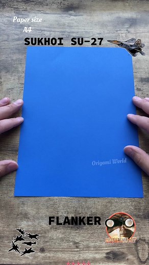 Sukhoi SU-27 Flanker #su27 #fighterjet #origamiplane #topgunmode #howtomakeorigami #paperplane