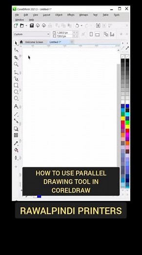 CorelDRAW Parallel Drawing Tool Tutorial | Easy Line Drawing Technique #coreldrawtutorial #shorts
