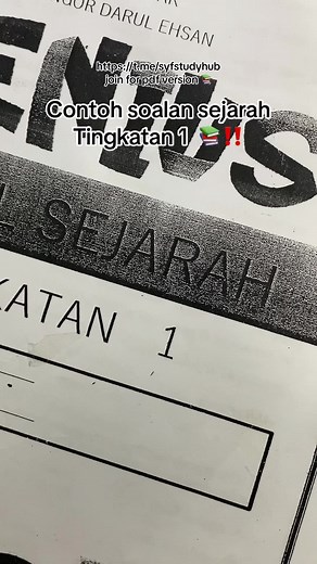 Study Channel: Sejarah Tingkatan 1 Exam Questions 2024