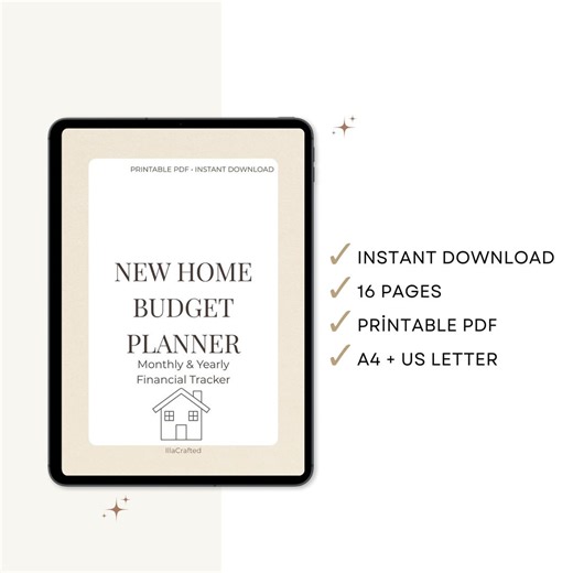 New Home Budget Planner Printable, Monthly Finance Tracker, House Budget Template, Instant Download PDF - Etsy