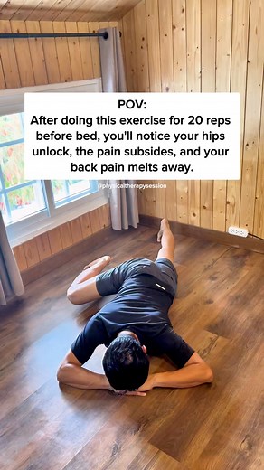 2.4M views · 10K reactions | Do this exercise  20 reps before bed ️ … feel your hips unlock 領, pain fade away ✨, and your back finally relax . #fblifestyle #trendingpost | Physical Therapy Session | Facebook