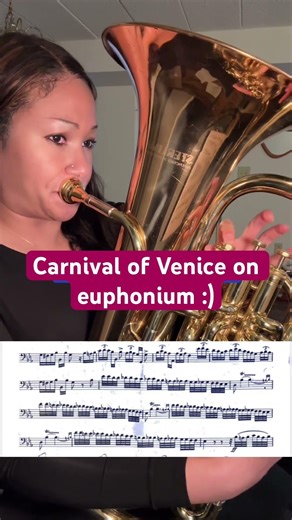some euphonium double tonguing :) Carnival of Venice on euph #euphonium