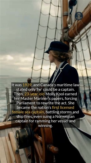 Molly Kool, the first female licensed ship captain, made history by navigating treacherous waters and changing maritime law.#historyfacts #didyouknow #survival #historical | The Curious Side