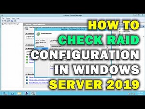 HOW TO CHECK RAID CONFIGURATION IN WINDOWS SERVER 2019