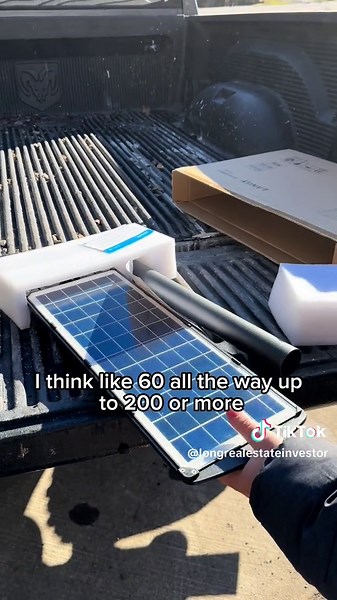 Testing out new solar panel light, really nice surprisingly