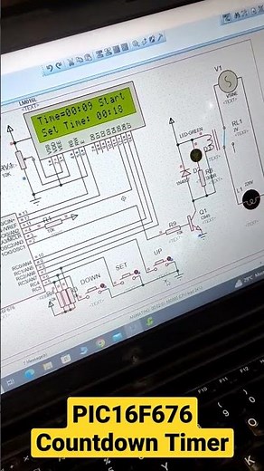 PIC16F676 Countdown Timer | pic16f676 lcd display | timer with pic16f676