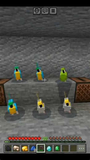 Dancing parrots Minecraft #minecraft #viralshorts #shortsvideo