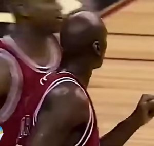 1998: Here's Michael's hangtime and skill level in full display. The difficulty level of this move has been overlooked! I have never seen any other NBA player execute a reverse layup at an angle that is almost parallel to the backboard, and use his right hand to lay it on the glass with just the right amount of English that the ball ends up right in the middle of the hoop! ....and that is after getting hit in the head by Atlanta Hawks center Dikembe Mutombo! . #MichaelJordan #AirJordan #ChicagoB